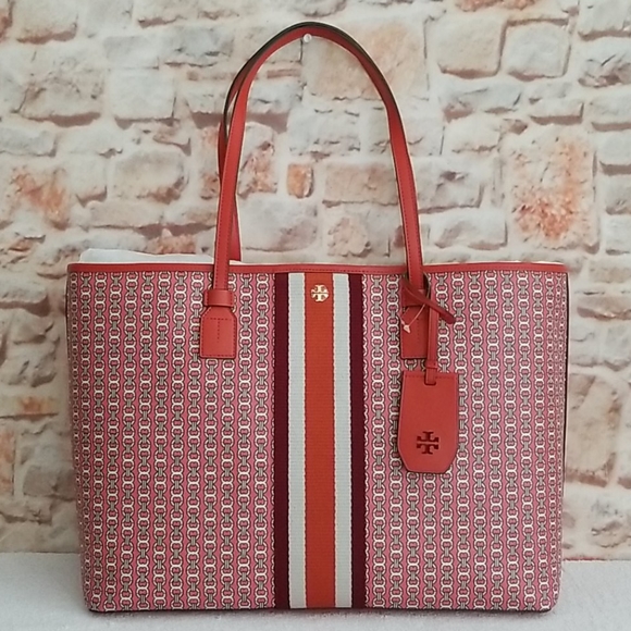 Tory Burch Handbags - New Tory Burch Gemini Coated Canvas Tote Bag